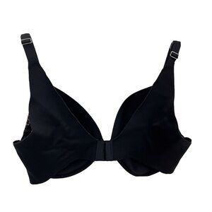 Soma Women’s Vanishing Back Full Coverage Lace Trim Bra Black Gold Size 36DDD